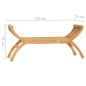 vidaXL Panchina da Giardino 120 cm in Legno Massello di Teak