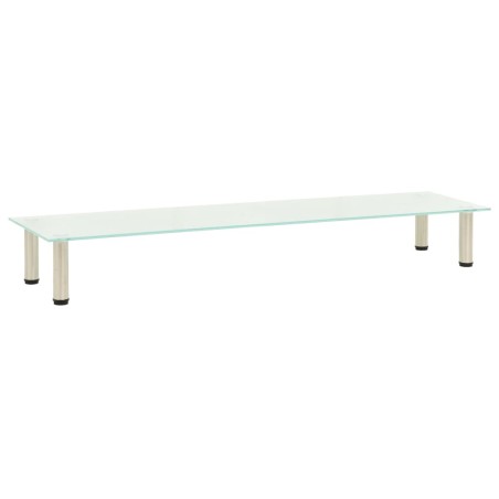 322774 vidaXL TV Stand Frosted 140x35x17 cm Tempered Glass