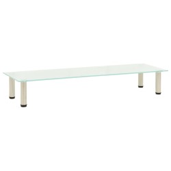 vidaXL Mobile Porta TV Satinato 120x35x17 cm in Vetro Temperato