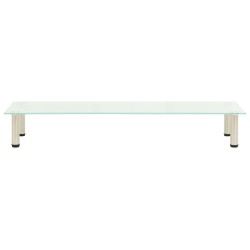 vidaXL Mobile Porta TV Satinato 120x35x17 cm in Vetro Temperato