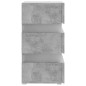 vidaXL Comodino con LED Grigio Cemento 45x35x67cm in Legno Multistrato