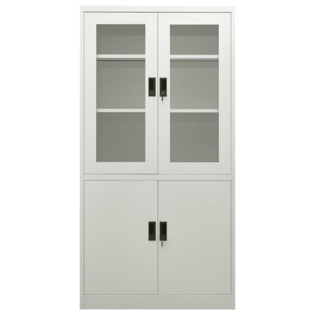 vidaXL Armadio per Ufficio Grigio Chiaro 90x40x180 cm in Acciaio