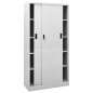 vidaXL Armadio con Anta Scorrevole Grigio Chiaro 90x40x180 cm Acciaio vidaXL Armadio con Anta Scorrevole Grigio Chiaro 90x40x180 cm Acciaio