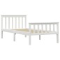 vidaXL Giroletto Bianco in Legno Massello di Pino 90x200 cm vidaXL Giroletto Bianco in Legno Massello di Pino 90x200 cm