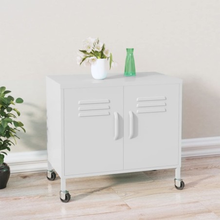 vidaXL Armadietto Bianco 60x35x56 cm in Acciaio