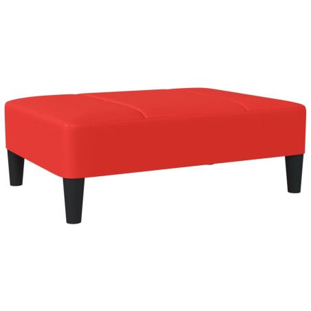 vidaXL Poggiapiedi Rosso 78x56x32 cm in Similpelle