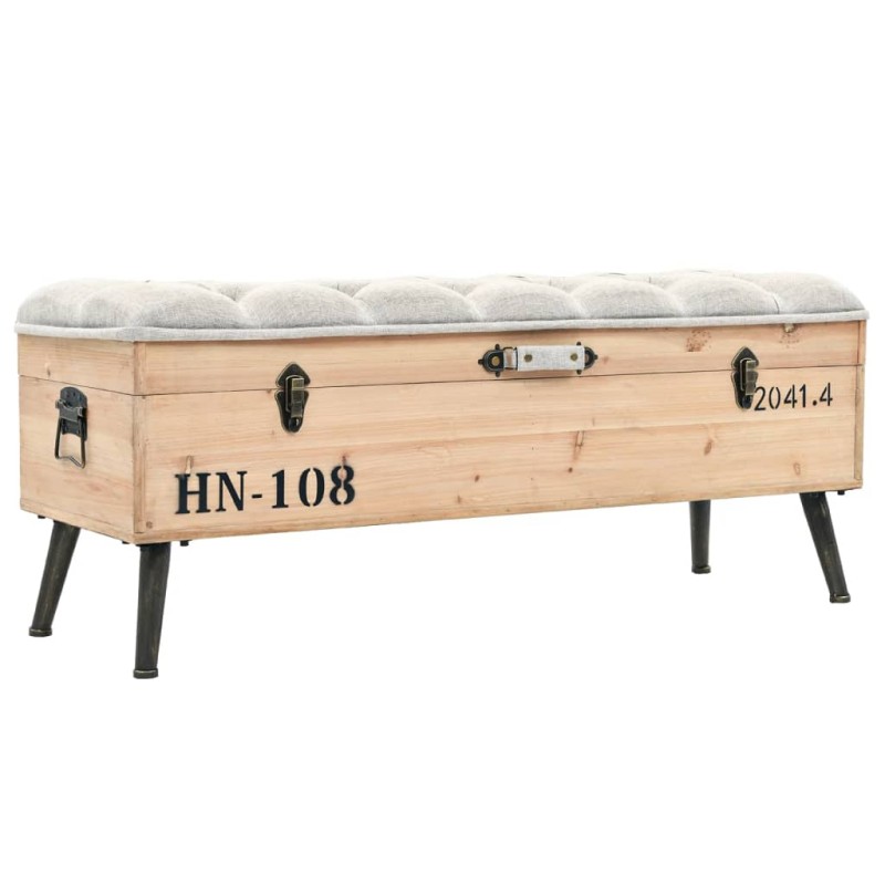 vidaXL Cassapanca 110 cm in Legno Massello di Abete