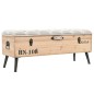 vidaXL Cassapanca 110 cm in Legno Massello di Abete