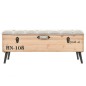 vidaXL Cassapanca 110 cm in Legno Massello di Abete