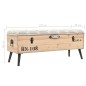vidaXL Cassapanca 110 cm in Legno Massello di Abete