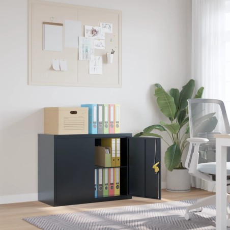 vidaXL Armadio Classificatore Antracite 90x40x70 cm in Acciaio