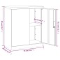 vidaXL Armadio Classificatore Nero 79x40x90 cm in Acciaio vidaXL Armadio Classificatore Nero 79x40x90 cm in Acciaio