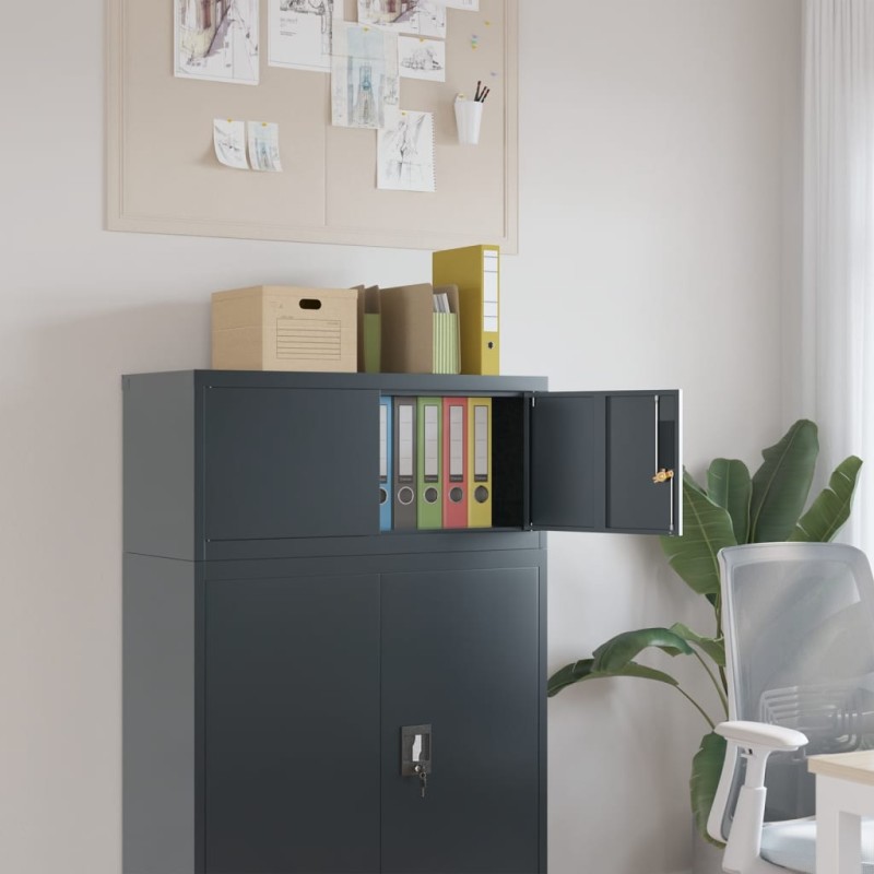 vidaXL Armadio Classificatore Antracite 90x40x40 cm in Acciaio vidaXL Armadio Classificatore Antracite 90x40x40 cm in Acciaio