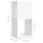 vidaXL Armadietto Girevole Bianco 34,5x34,5x75,5 cm in Truciolato vidaXL Armadietto Girevole Bianco 34,5x34,5x75,5 cm in Truciolato