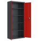 vidaXL Armadio Classificatore Antracite e Rosso 90x40x200cm in Acciaio vidaXL Armadio Classificatore Antracite e Rosso 90x40x200cm in Acciaio