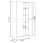 vidaXL Armadio Classificatore Antracite 90x40x200 cm in Acciaio vidaXL Armadio Classificatore Antracite 90x40x200 cm in Acciaio
