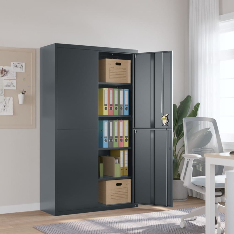vidaXL Armadio Classificatore Antracite 105x40x180 cm in Acciaio vidaXL Armadio Classificatore Antracite 105x40x180 cm in Acciaio