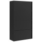 vidaXL Armadio Classificatore Nero 105x40x180 cm in Acciaio