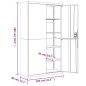 vidaXL Armadio Classificatore Bianco 105x40x180 cm in Acciaio vidaXL Armadio Classificatore Bianco 105x40x180 cm in Acciaio