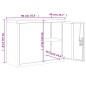vidaXL Armadio Classificatore Antracite e Bianco 90x40x70cm in Acciaio vidaXL Armadio Classificatore Antracite e Bianco 90x40x70cm in Acciaio