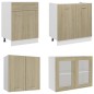 Set Armadi da Cucina 4 pz Rovere Sonoma in Truciolato Set Armadi da Cucina 4 pz Rovere Sonoma in Truciolato