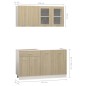Set Armadi da Cucina 4 pz Rovere Sonoma in Truciolato Set Armadi da Cucina 4 pz Rovere Sonoma in Truciolato