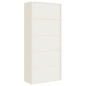 vidaXL Armadio Classificatore Bianco 90x40x200 cm in Acciaio vidaXL Armadio Classificatore Bianco 90x40x200 cm in Acciaio
