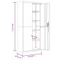 vidaXL Armadio Classificatore Bianco 90x40x200 cm in Acciaio vidaXL Armadio Classificatore Bianco 90x40x200 cm in Acciaio
