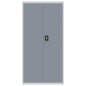 vidaXL Schedario Grigio Chiaro e Grigio Scuro 90x40x180 cm in Acciaio
