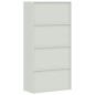 vidaXL Schedario Grigio Chiaro e Grigio Scuro 90x40x180 cm in Acciaio