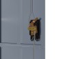 vidaXL Schedario Grigio Chiaro e Grigio Scuro 90x40x180 cm in Acciaio