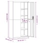 vidaXL Schedario Grigio Chiaro e Grigio Scuro 90x40x180 cm in Acciaio