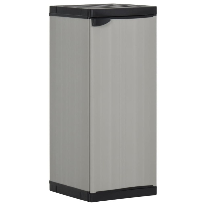 vidaXL Armadietto da Giardino con 1 Ripiano Grigio e Nero 35x40x85 cm vidaXL Armadietto da Giardino con 1 Ripiano Grigio e Nero 35x40x85 cm