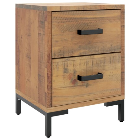 vidaXL Comodino Marrone 36x30x45 cm in Legno Massello di Pino