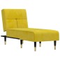 vidaXL Chaise Longue in Velluto Giallo vidaXL Chaise Longue in Velluto Giallo