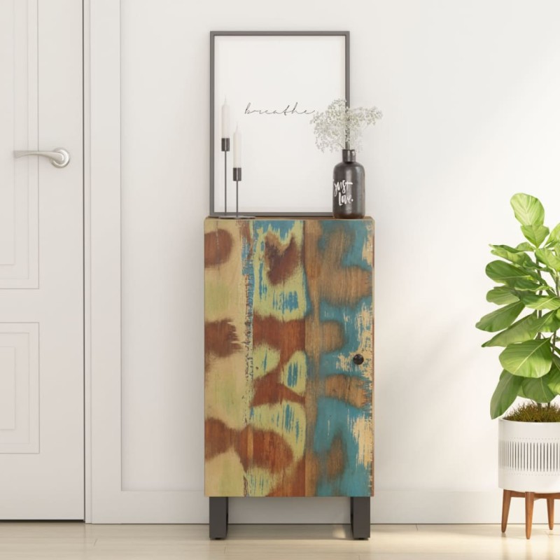 vidaXL Credenza con Anta 40x31x75 cm in Legno Massello di Recupero vidaXL Credenza con Anta 40x31x75 cm in Legno Massello di Recupero