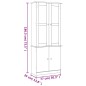 vidaXL Vetrina ALTA Bianca 77x35x186,5 cm in Legno Massello di Pino vidaXL Vetrina ALTA Bianca 77x35x186,5 cm in Legno Massello di Pino