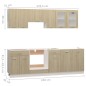 Set Armadi da Cucina 8 pz Rovere Sonoma in Truciolato Set Armadi da Cucina 8 pz Rovere Sonoma in Truciolato