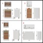 Set Armadi da Cucina 8 pz Rovere Sonoma in Truciolato Set Armadi da Cucina 8 pz Rovere Sonoma in Truciolato