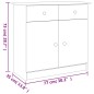 vidaXL Credenza ALTA Bianca 77x35x73 cm in Legno Massello di Pino vidaXL Credenza ALTA Bianca 77x35x73 cm in Legno Massello di Pino