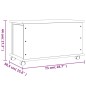 vidaXL Cassapanca con Ruote ALTA 73x39,5x44 cm Legno Massello di Pino