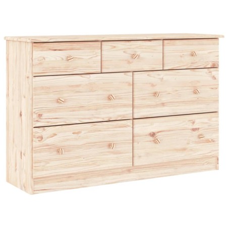 vidaXL Cassettiera ALTA 112x35x73 cm in Legno Massello di Pino