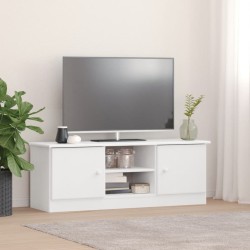 vidaXL Mobile TV ALTA Bianco 112x35x41 cm in Legno Massello di Pino