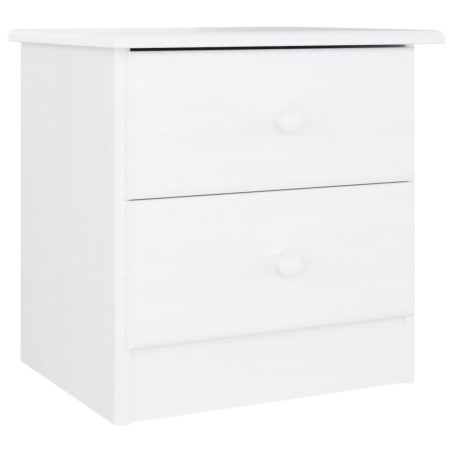 vidaXL Comodino ALTA Bianco 43x35x40,5 cm in Legno Massello di Pino