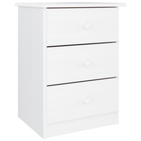 vidaXL Comodino ALTA Bianco 41x35x55 cm in Legno Massello di Pino