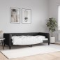 vidaXL Letto da Giorno Nero 90x200 cm in Tessuto vidaXL Letto da Giorno Nero 90x200 cm in Tessuto