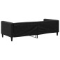 vidaXL Letto da Giorno Nero 90x200 cm in Tessuto vidaXL Letto da Giorno Nero 90x200 cm in Tessuto