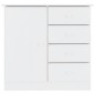 vidaXL Credenza ALTA Bianca 77x35x73 cm in Legno Massello di Pino vidaXL Credenza ALTA Bianca 77x35x73 cm in Legno Massello di Pino