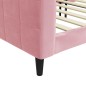 vidaXL Letto da Giorno Rosa 80x200 cm in Velluto vidaXL Letto da Giorno Rosa 80x200 cm in Velluto
