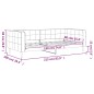vidaXL Letto da Giorno Grigio Chiaro 90x190 cm in Velluto